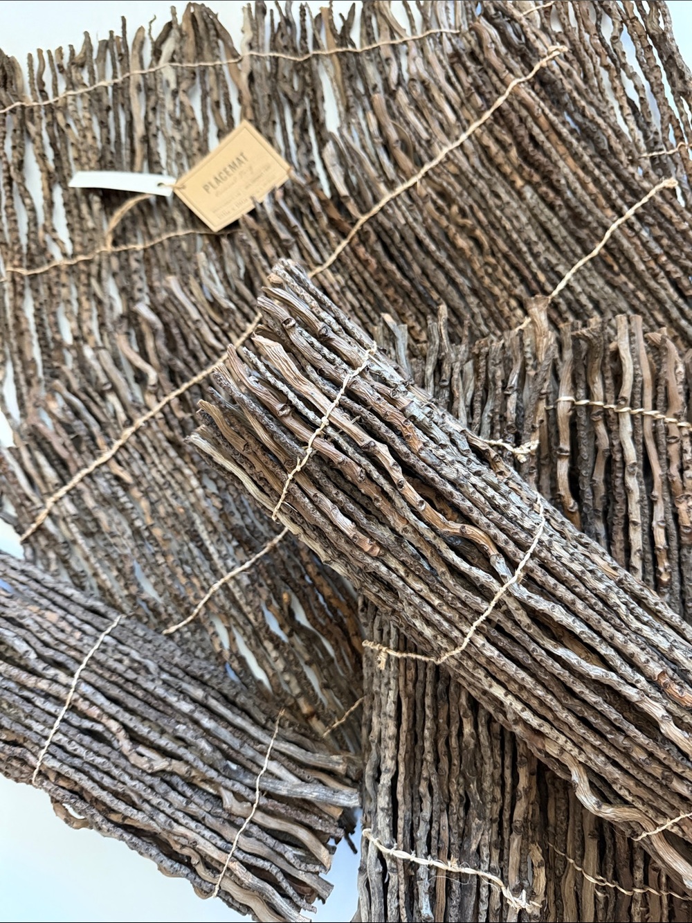 Placemat Coconut Twig Set of 6 New
